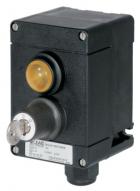 Ex-control unit GHG 411 82, 1 x signal lamp SIL, 1 x key operated switch SLS, label  I - 0 - II